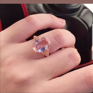 New Rose Gold Filled Pink Sapphire Ring